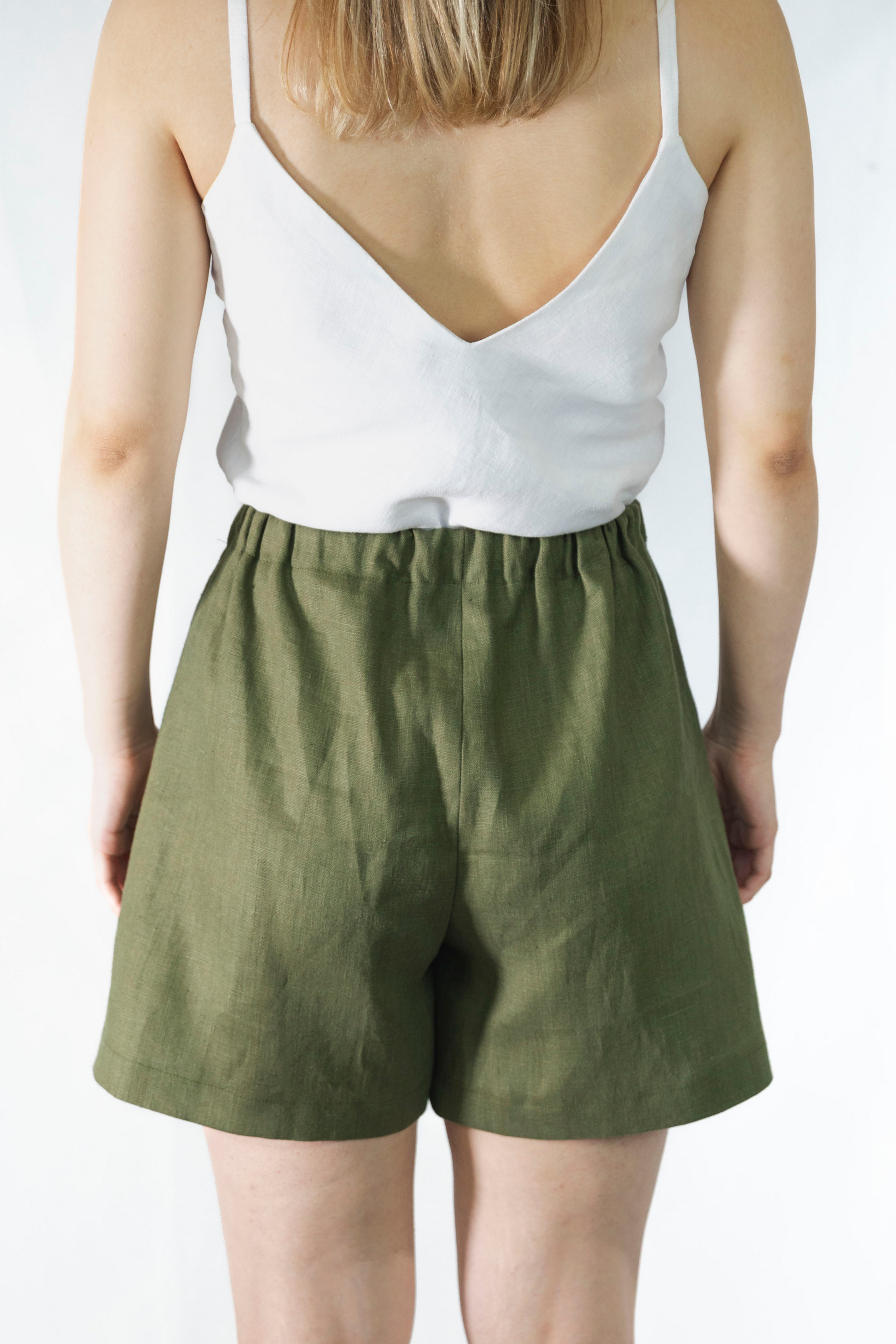 sewing pattern elastic waistband shorts  